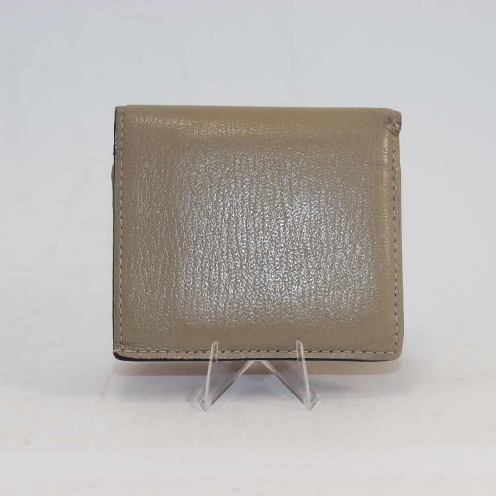 L’Arcobaleno Pink & Taupe Leather Bifold Wallet Made in Japan Women’s